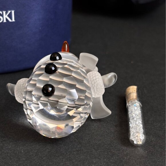 Swarovski Crystal Snowman Figurine Crystal Snowflakes Box New 250229 - Picture 6 of 12